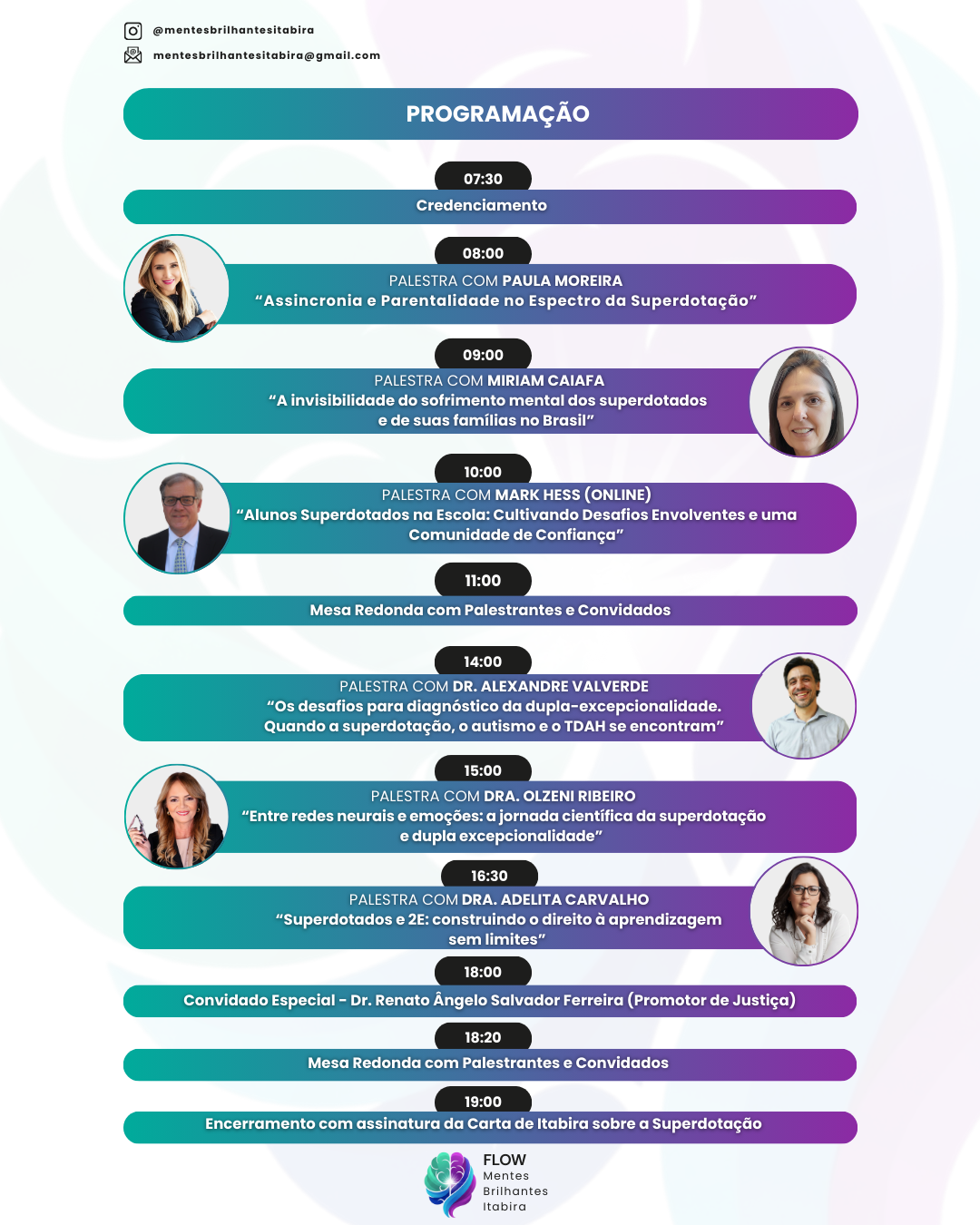 Programação do Seminário